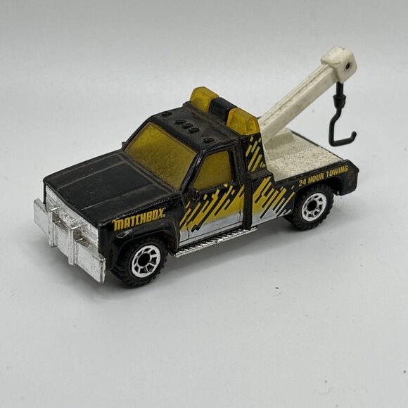 Matchbox Other - Matchbox 1987 GMC Wrecker 1.72 loose Yellow & Black 24 Hour Towing
